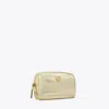 Tory Burch Virginia Metallic Curved Cosmetic Case In Spark Gold
