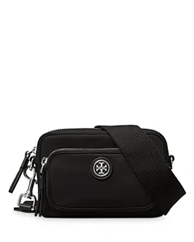 Tory Burch Virginia Mini Crossbody Bag In Black/silver