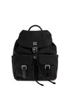 Tory Burch Functional Nylon Backpack With Multiple Pockets In Black