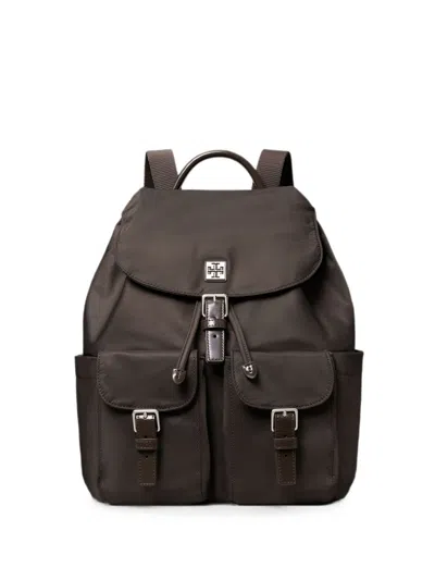 Tory Burch Virginia Nylon Backpack In Brown