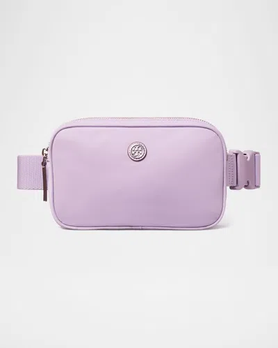 Tory Burch Virginia Nylon Belt Bag In Purple Heather