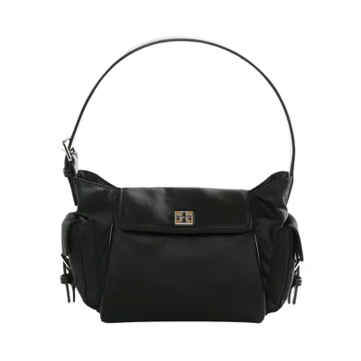 Pre-owned Tory Burch Virginia Pocket Shoulder Bag 'black' | Women's Size Onesize