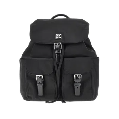 Tory Burch 'virginia' Recycled Nylon Backpack In Black