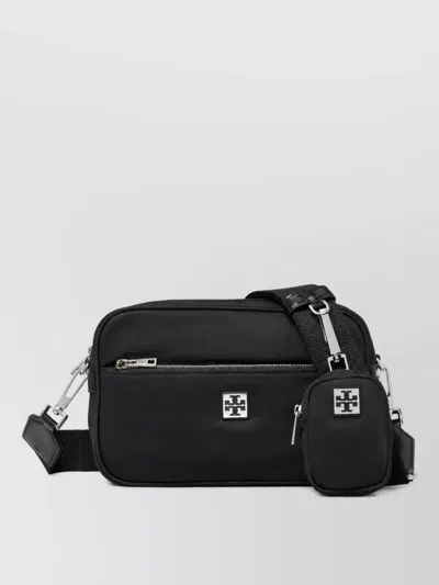 Tory Burch Virginia Recycled Polyamide Crossbody Bag In Black