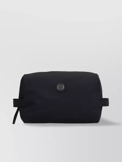 Tory Burch Virginia Recycled Polyester Logo Patch Clutch In Black