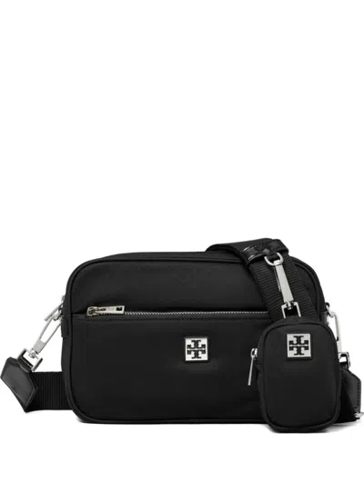 Tory Burch Virginia Shoulder Bag With Design In Black