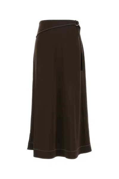 Tory Burch Viscose A-line Skirt In Brown