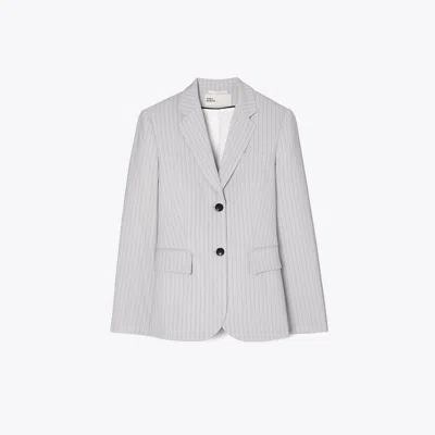 Tory Burch Viscose And Wool Blazer In Gray