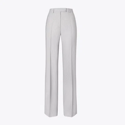 Tory Burch Viscose And Wool Pants In Gray
