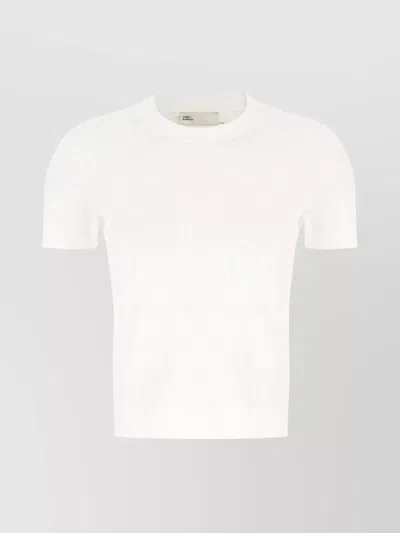 Tory Burch Viscose Blend Top With Breathable Design In White
