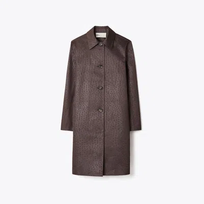 Tory Burch Viscose Car Coat In Brown
