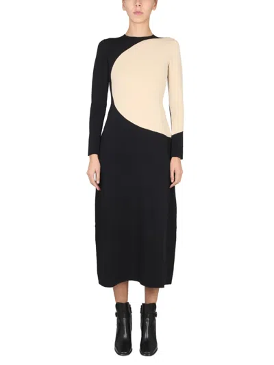 Tory Burch Viscose Colorblock Dress In Multi