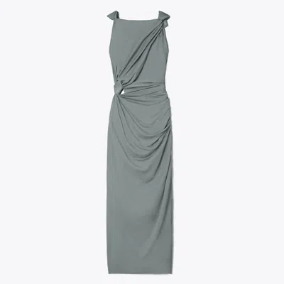 Tory Burch Viscose Knot Dress In Shale Gray