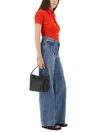 Tory Burch Collared Ribbed Texture Short Sleeves Polo Shirt In Blue