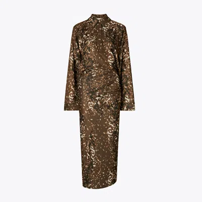 Tory Burch Viscose Shirtdress In Green