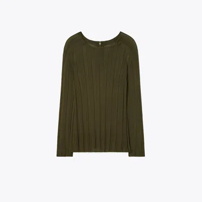 Tory Burch Viscose Sweater In Green