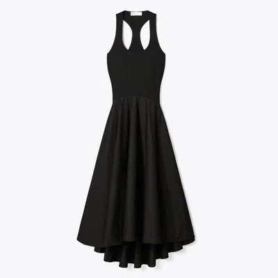 Tory Burch Viscose Tank Dress In Black