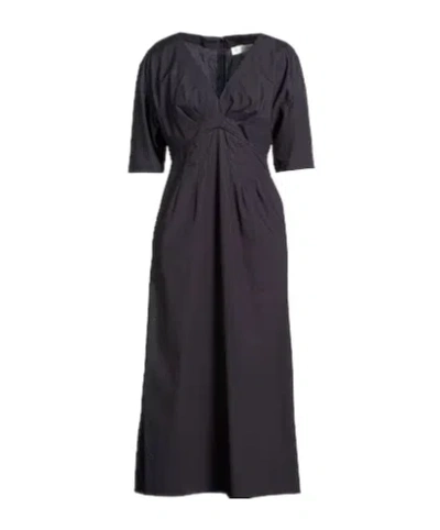 Tory Burch V-neck A-line Dress In Black