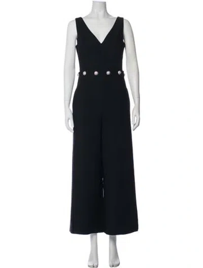 Pre-owned Tory Burch V-neck Jumpsuit In Gray