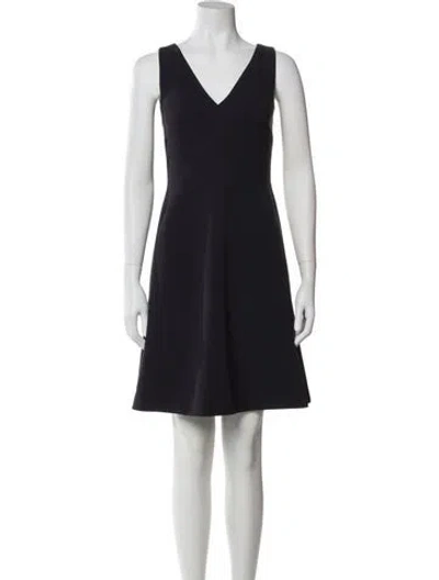 Pre-owned Tory Burch V-neck Knee-length Dress In Blue