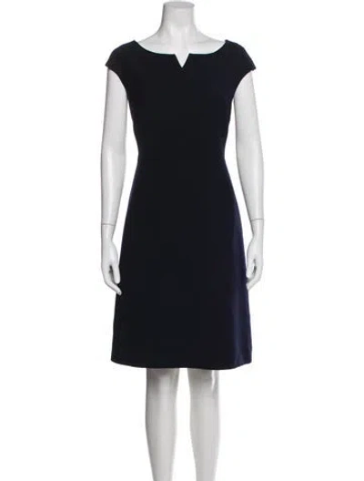 Pre-owned Tory Burch V-neck Knee-length Dress In Gray