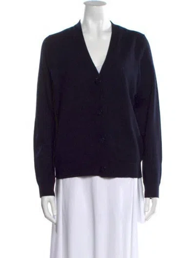 Pre-owned Tory Burch V-neck Sweater In Black