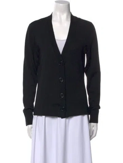 Pre-owned Tory Burch V-neck Sweater In Black