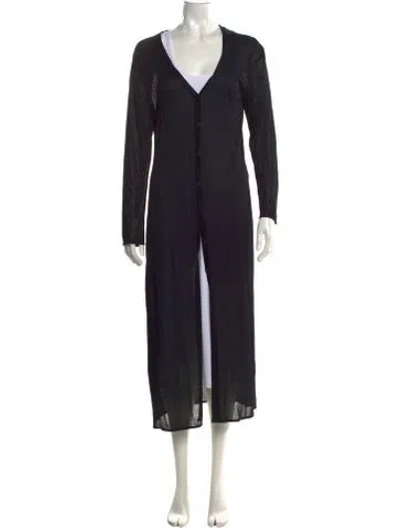 Pre-owned Tory Burch V-neck Sweater In Black