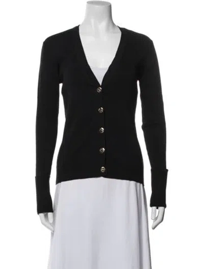 Pre-owned Tory Burch V-neck Sweater In Black