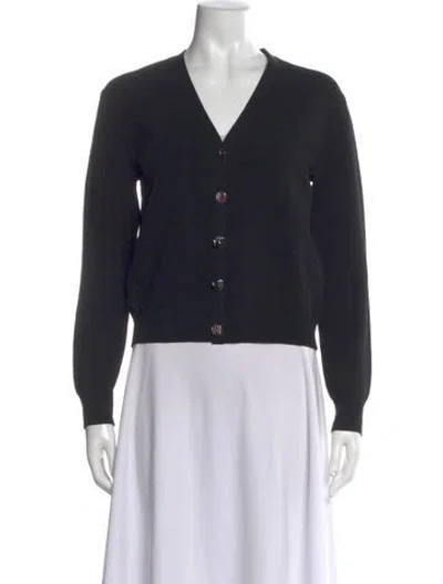 Pre-owned Tory Burch V-neck Sweater In Blue