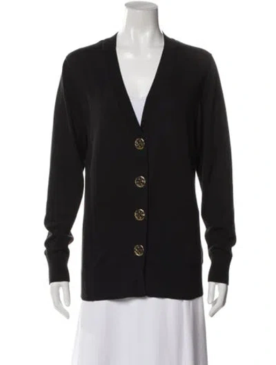 Pre-owned Tory Burch V-neck Sweater In Gray