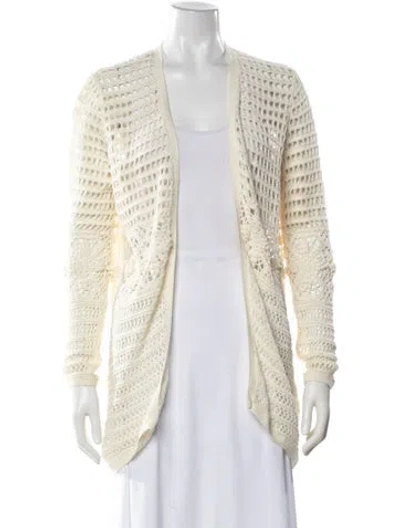 Pre-owned Tory Burch V-neck Sweater In Neutrals