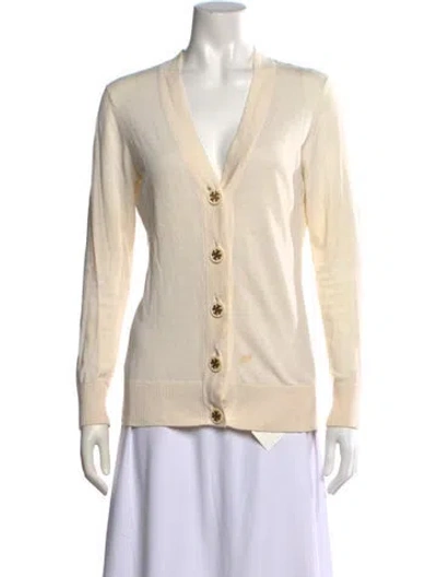Pre-owned Tory Burch V-neck Sweater In Pink