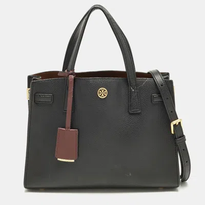 Pre-owned Tory Burch Walker Black Leather Tote