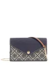 Tory Burch Wallet With Chain In Blue