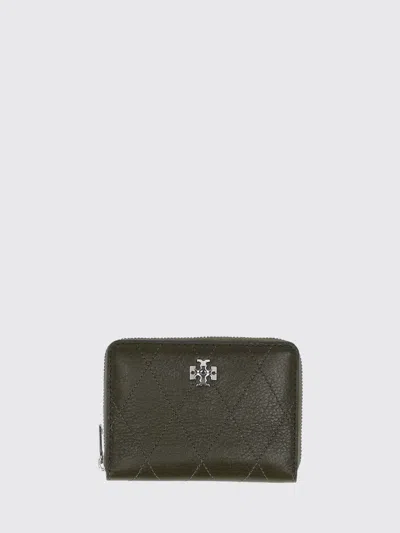 Tory Burch Wallet Woman Color Green In Brown