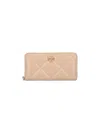 Tory Burch Kira Continental Zip Wallet In Neutral