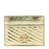 Tory Burch Metallic Finish Shiny Wallets In Gold