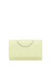 Tory Burch Crossbody Wallet With Quilted Design And Leather Inserts In Beige