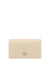 Tory Burch Kira Diamond Quilt Chain Wallet In Beige