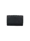 Tory Burch Small Fleming Soft Flap Wallet In Black