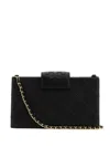Tory Burch Fleming Leather Wallet On Chain In Black