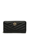 Tory Burch Kira Quilted Leather Continental Wallet In Black