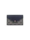 Tory Burch T Monogram Small Envelope Wallet In Blue