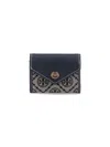 Tory Burch T Monogram Small Envelope Wallet In Blue