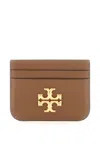 Tory Burch Eleanor Card Case In Brown