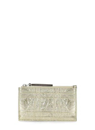 Tory Burch Metallic Leather Card Holder In Gold