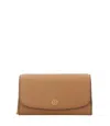 Tory Burch Robinson Pebbled-leather Wallet In Brown