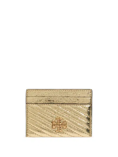 Tory Burch Kira Moto Metallic Leather Cardholder In Multicolor