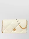 Tory Burch Wallets Quilted Design Nylon Silk Chain Strap In Neutral
